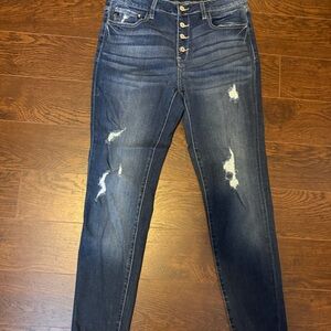 KanCan Women's Skinny Jeans - Dark Blue